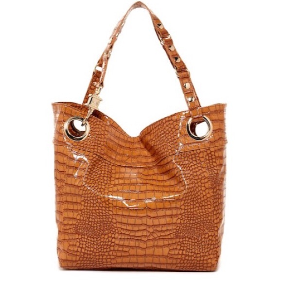 Steve Madden Handbags - NWT Steve Madden Cognac Oversized Croc Tote